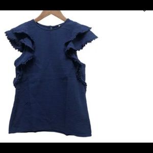 Sézane CREAM colored reflective sleeve blouse